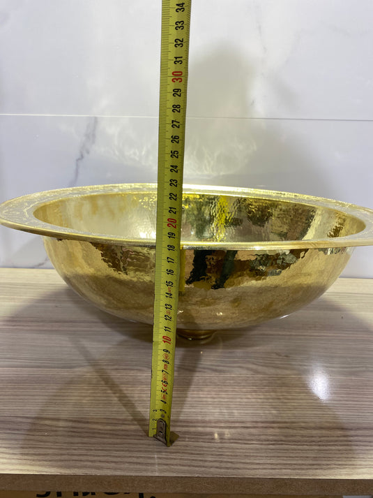 Lavabo marocain en laiton gravé martelé, lavabo en laiton, salle de bain arabe