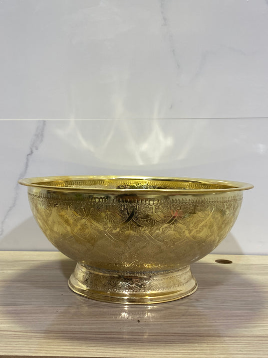 Lavabo marocain en laiton gravé martelé, lavabo en laiton, salle de bain arabe