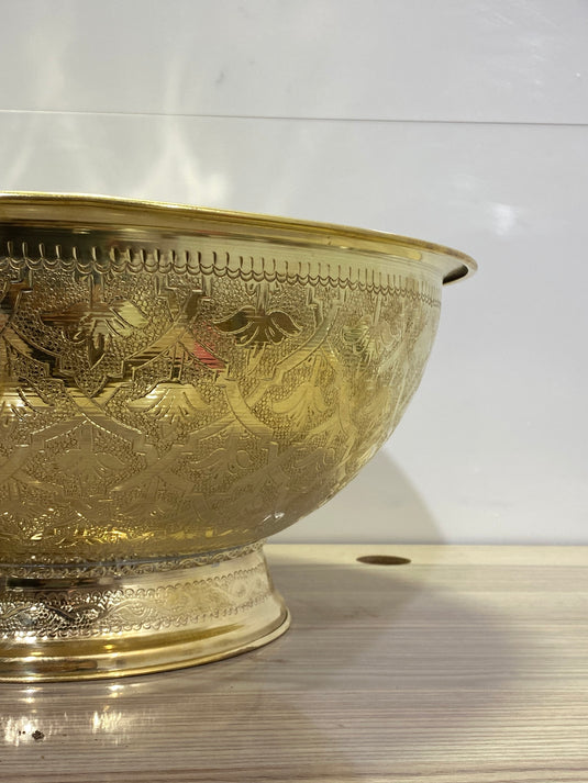 Lavabo marocain en laiton gravé martelé, lavabo en laiton, salle de bain arabe