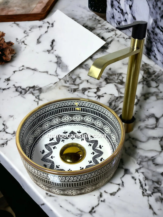 Kingly Brown Moroccan Bathroom and Kitchen Sink