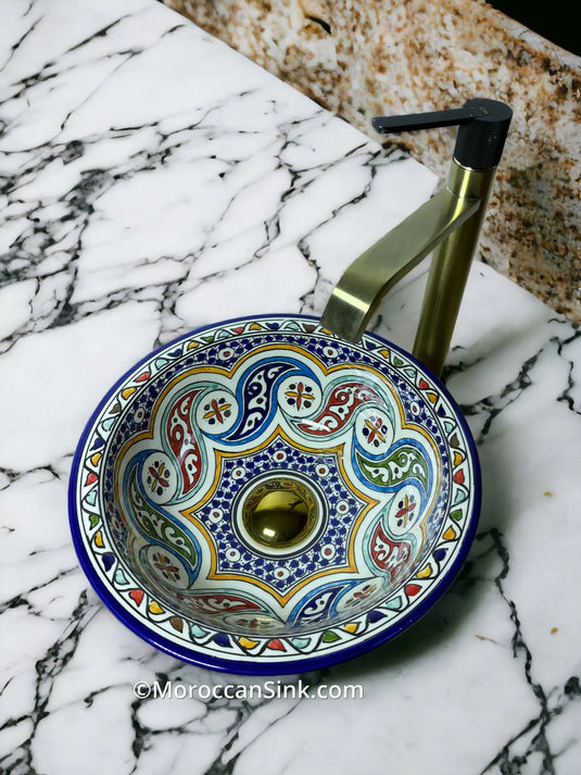 Moroccan Elegance WashBassin 100% Hand Painted - Moroccan Sink