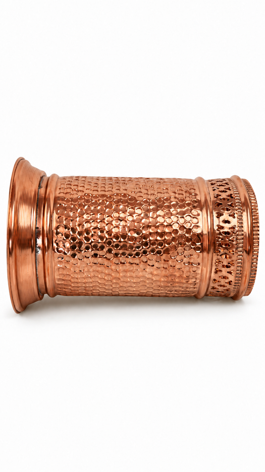 Handmade Hammered Brass Trash Can, Unlacquered Brass Waste Basket for Bathroom