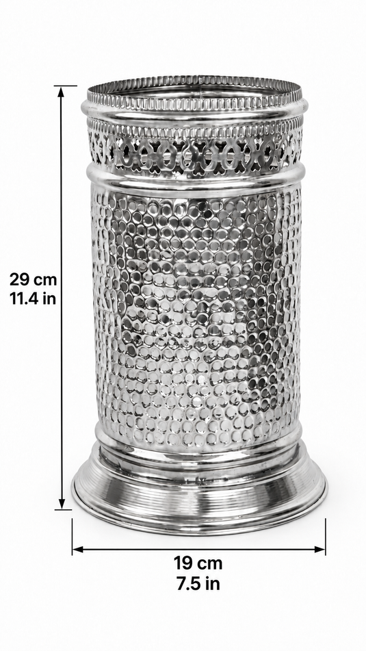 Handmade Hammered Brass Trash Can, Unlacquered Brass Waste Basket for Bathroom