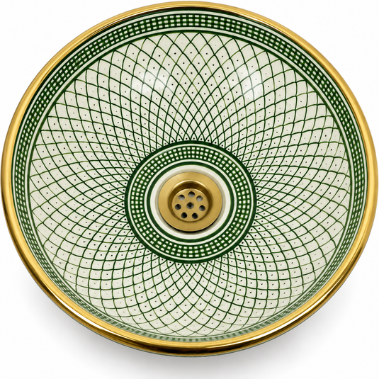 Évier marocain Rond en or 14 carats #010