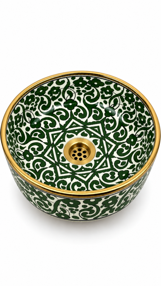 Évier marocain or 14 carats