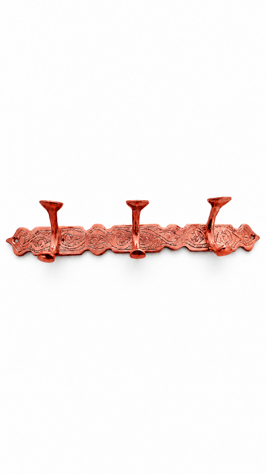 Moroccan Red Brass Bathroom Accessories – Handmade 4-Piece Set or Individual Pieces