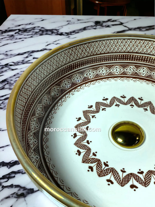 Kingly Brown Moroccan Bathroom and Kitchen Sink - Moroccan Sink