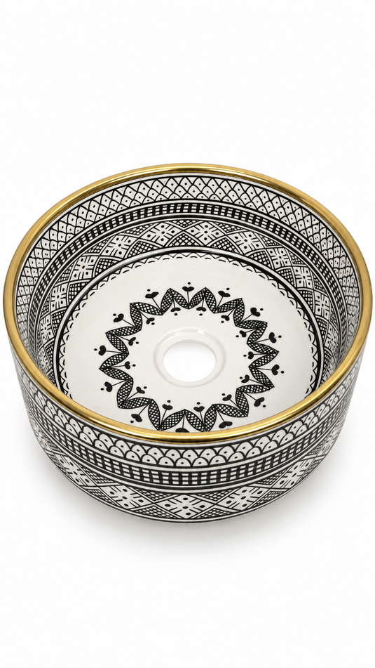 Évier marocain or 14 carats
