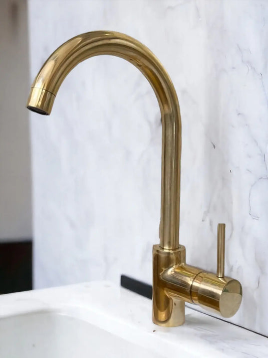 Unlacquered Brass , Mixer Lever Handles, Bathroom and Kitchen Faucet #03 MoroccanSink