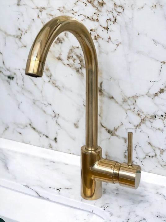 Unlacquered Brass , Mixer Lever Handles, Bathroom and Kitchen Faucet #03 MoroccanSink