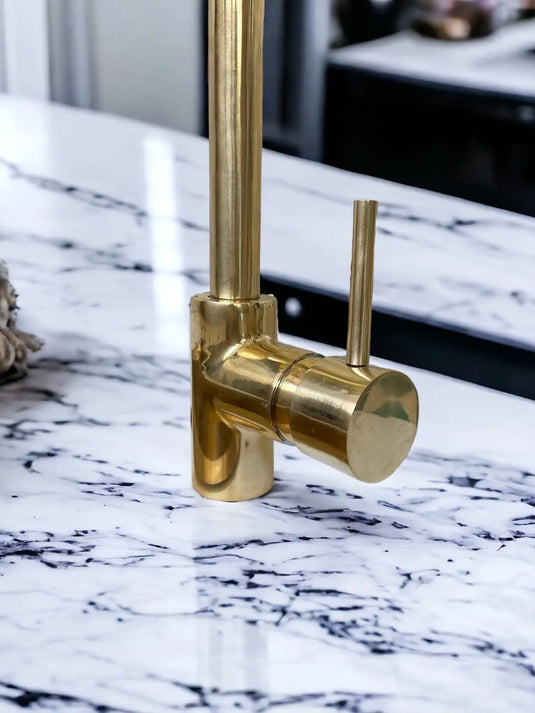 Unlacquered Brass , Mixer Lever Handles, Bathroom and Kitchen Faucet #03 MoroccanSink
