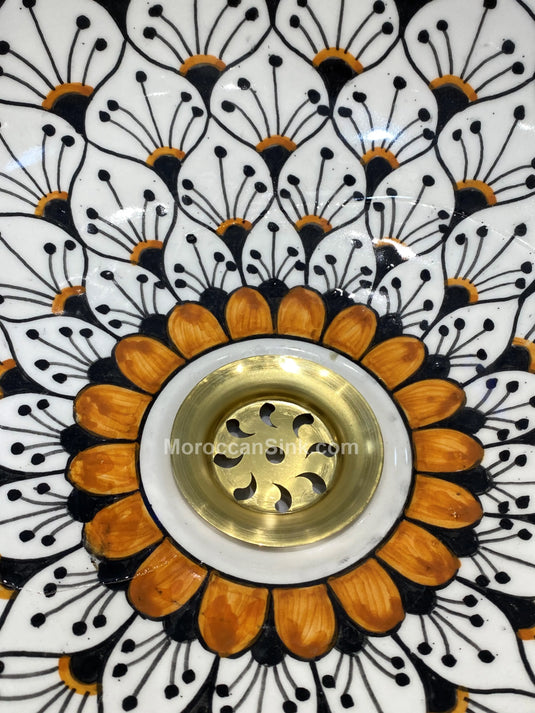 Moroccan BRASS Drain Waste For Moroccan Sink Model 6 MoroccanSink