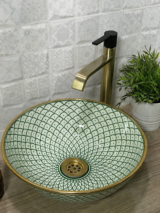 Moroccan Ceramic Hand Painted & Handmade Sink