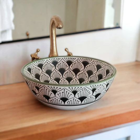 Hand-Painted Bathroom & Kitchen Sink - Moroccan Sink