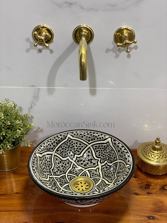 Ceramic sink for bathroom with moroccan style - Moroccan Sink