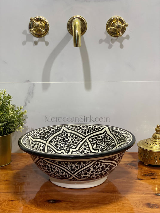 Ceramic sink for bathroom with moroccan style - Moroccan Sink