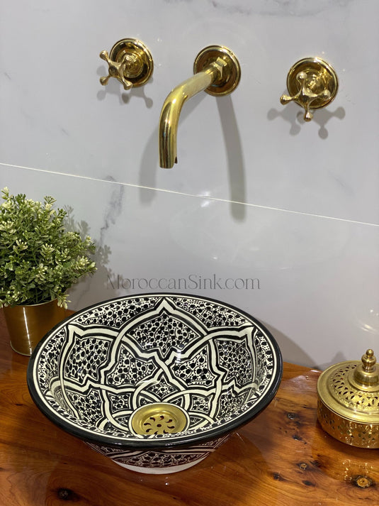 Ceramic sink for bathroom with moroccan style - Moroccan Sink