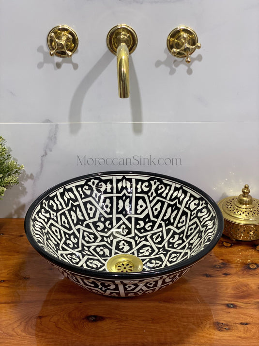 Ceramic Washbasin - Mid Century Modern Bathroom Sink - Moroccan Sink