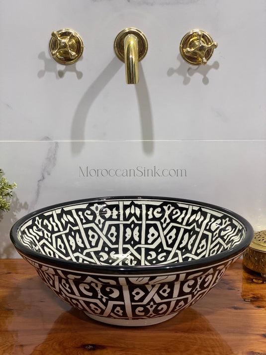 Ceramic Washbasin - Mid Century Modern Bathroom Sink - Moroccan Sink