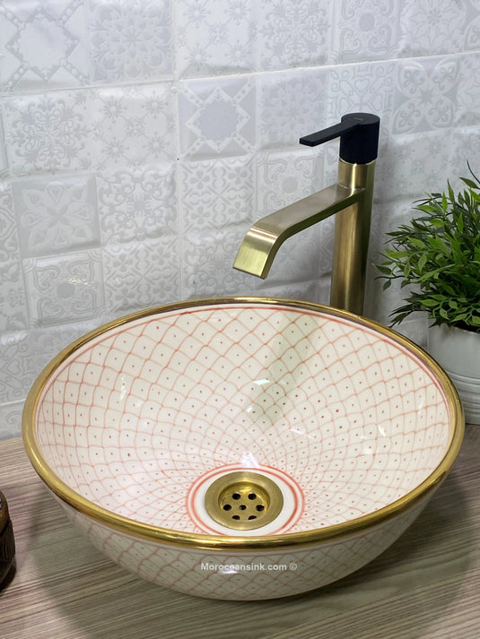 Moroccan Hand painted Fish Scale Sink - Moroccan Sink