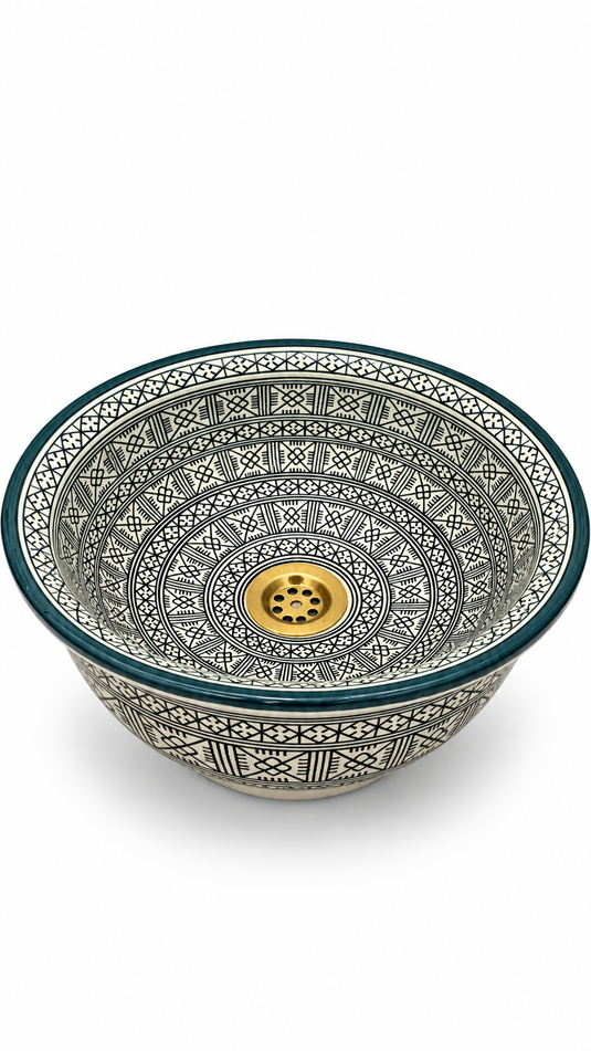 Évier de poterie personnalisé, évier de navire de salle de bains de ferme, céramique fabriquée à la main