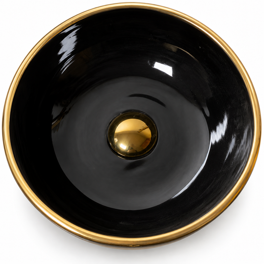 Vasque Marocaine en OR 14K Unicolore Noir 