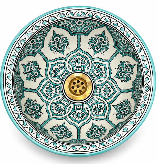 Bassin de poterie marocain minimaliste de luxe