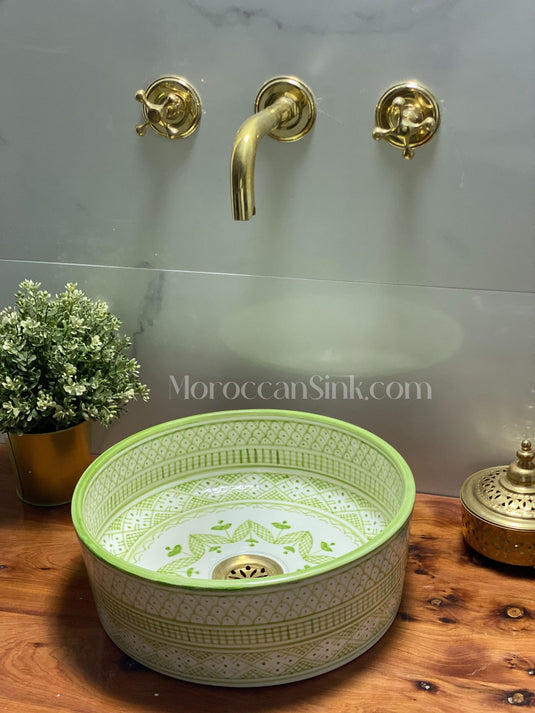 green Moroccan sink