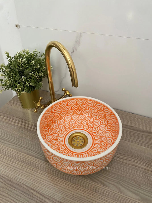 Hand-Painted Bathroom & Kitchen Sink - Moroccan Sink