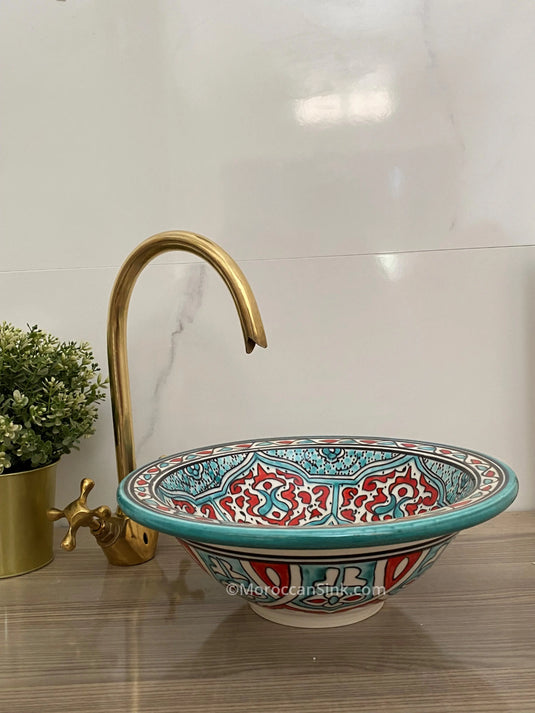 Pottery Handmade Sinks for Bathroom Decoration - Moroccan Sink