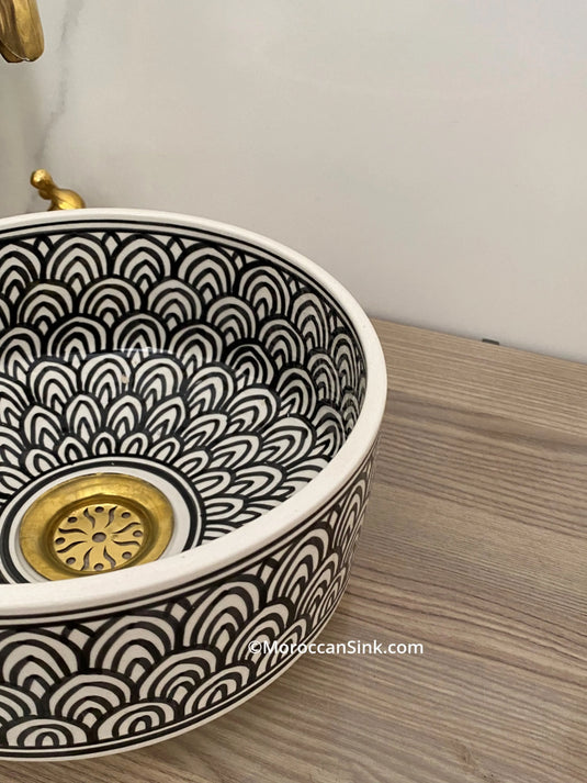 Hand-Painted Bathroom & Kitchen Sink - Moroccan Sink