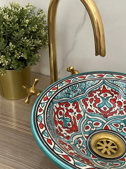 Pottery Handmade Sinks for Bathroom Decoration - Moroccan Sink