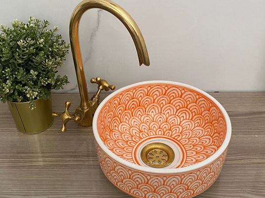 Handmade Modern Bathroom Ceramic Sink MoroccanSink