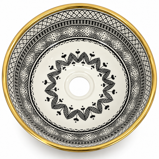 Évier marocain or 14 carats