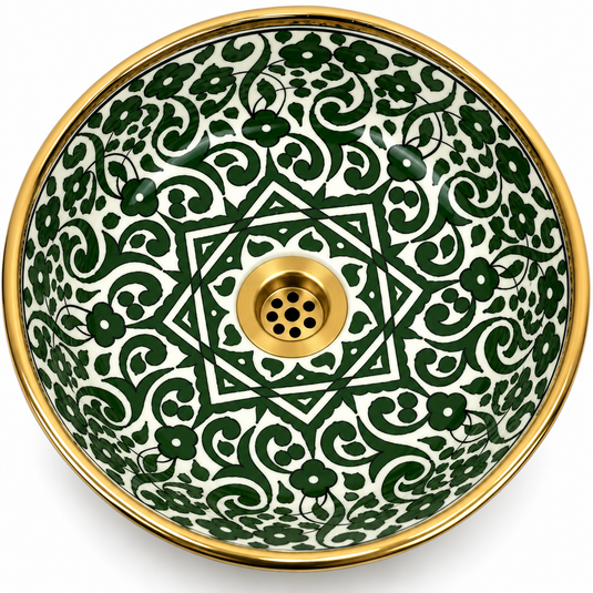 Évier marocain or 14 carats
