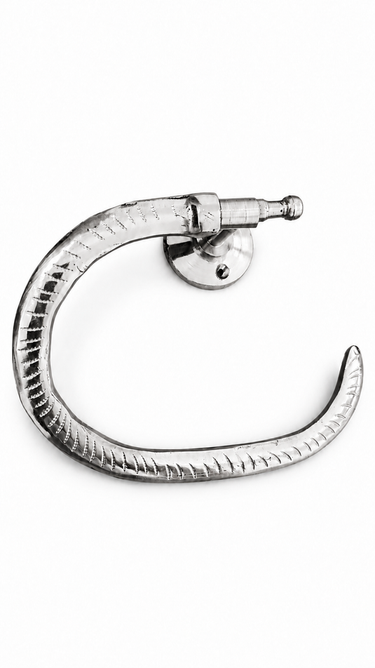 Moroccan Silver-Tone Bathroom Accessories – Handmade Brass 4-Piece Set or Individual Pieces