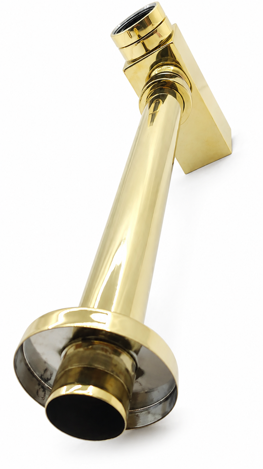Unlacquered Brass Rectangular Bottle Trap with Pop-Up Sink Drain Stopper