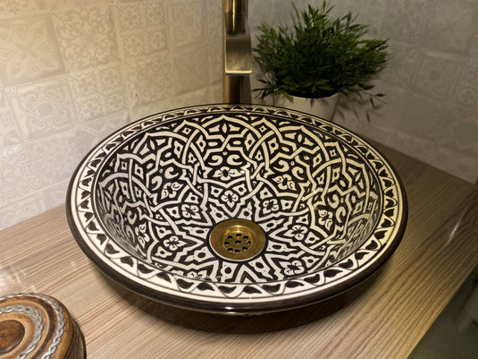 Undermount Bathroom Ceramic Sink - Moroccan Sink