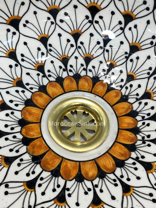 Moroccan BRASS Drain Waste For Moroccan Sink Model 4 MoroccanSink