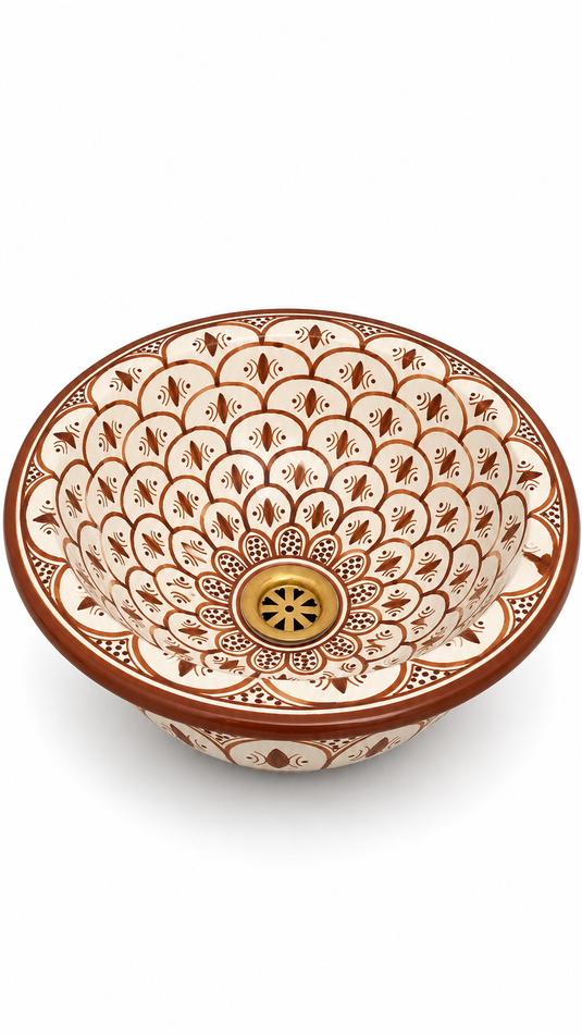 Lavabo de vanité marocain fabriqué à la main