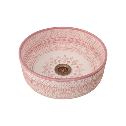 Pink Bathroom & Kitchen Round Washbasin - Moroccan Sink