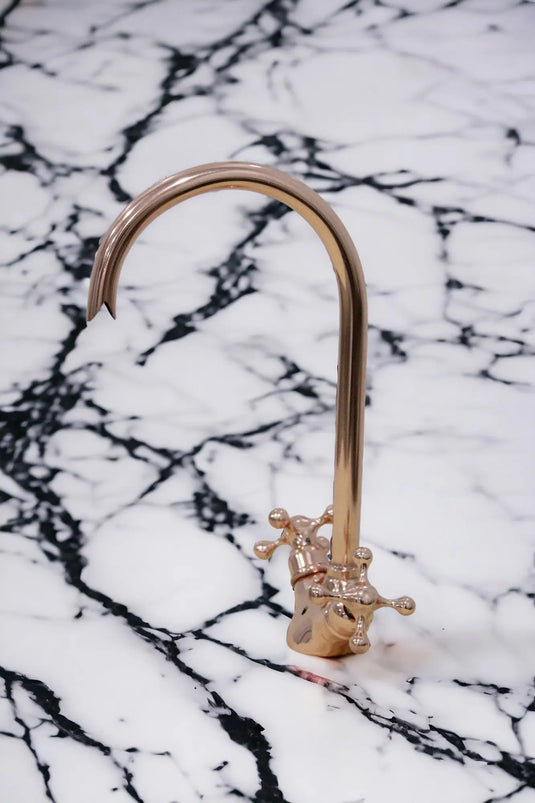 Red copper faucet handmade with luxurious patina color #05 MoroccanSink