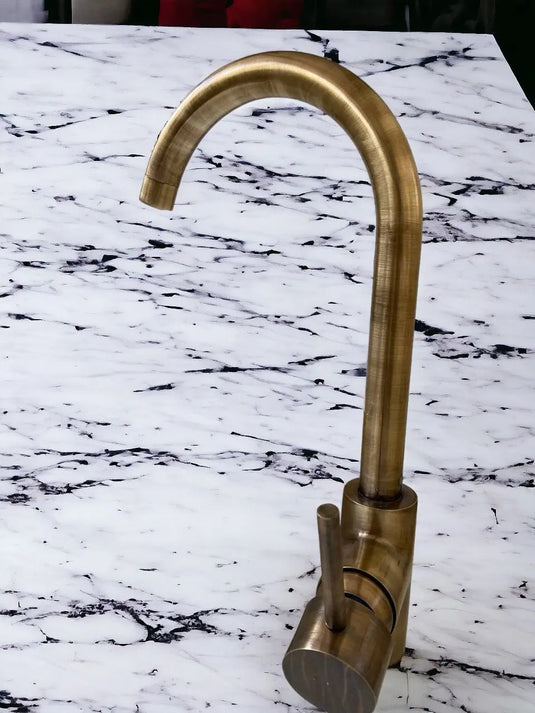 Versatile single-hole unlacquered Brass faucet #04 MoroccanSink