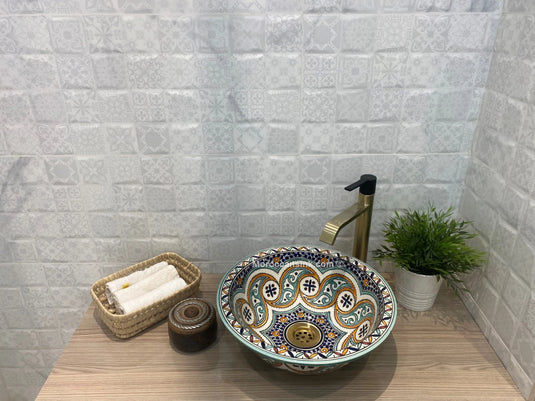 Moroccan Handmade Ceramic Sink - Moroccan Sink