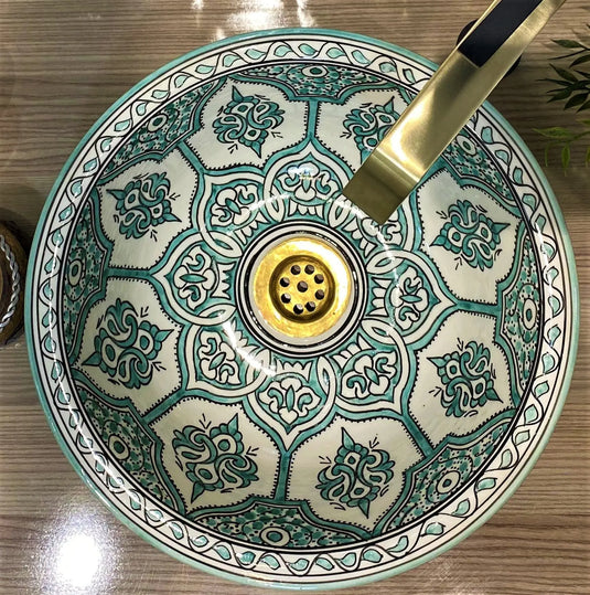 Luxury Minimalist Moroccan Pottery Basin - Moroccan Sink