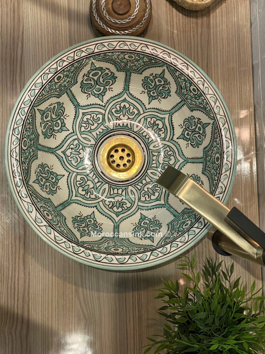 Luxury Minimalist Moroccan Pottery Basin - Moroccan Sink