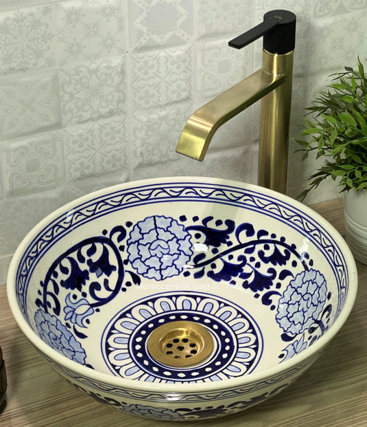 Modern Bathroom Ceramic Elegance Sink - Moroccan Sink