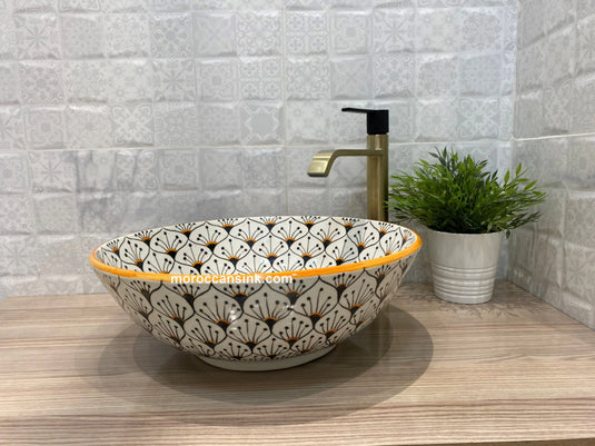 Hand-Painted Ceramic Sink - Moroccan Sink