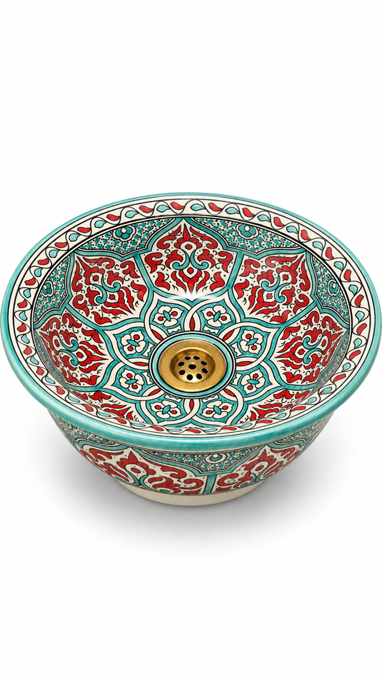 Vanité de salle de bain unique Lavabo en poterie